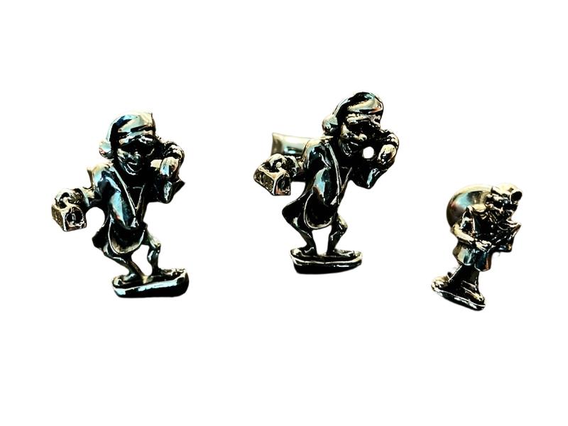 Jacob M Oldak Pewter Cuff Links Tie Tack Set House Visit Patented