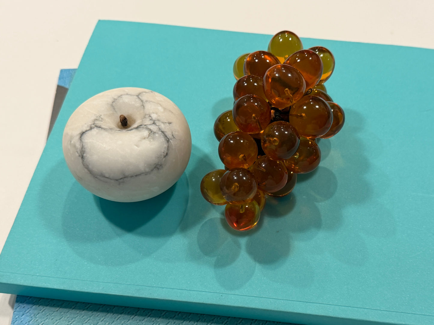 Mid Century Modern Golden Lucite Grape Cluster