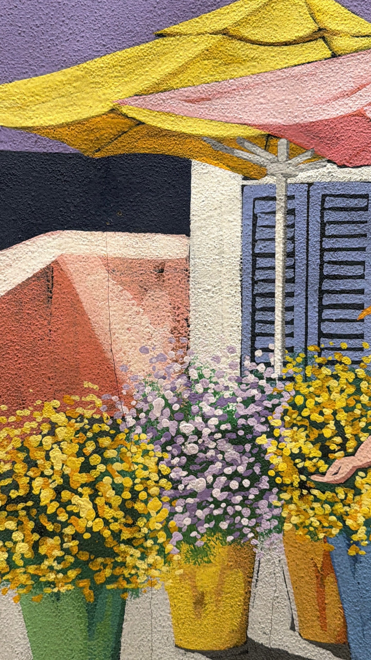 Impressionist Gouache On Paper Two Women In The Courtyard Signed Watercolor