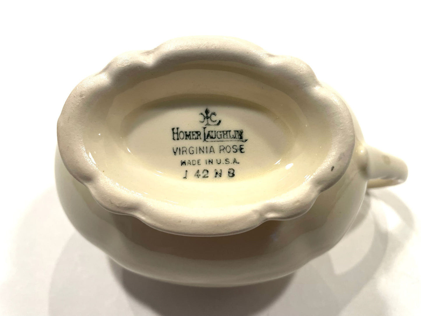 Homer Laughlin Virginia Rose Design Set of Creamer and Sugar Bowls