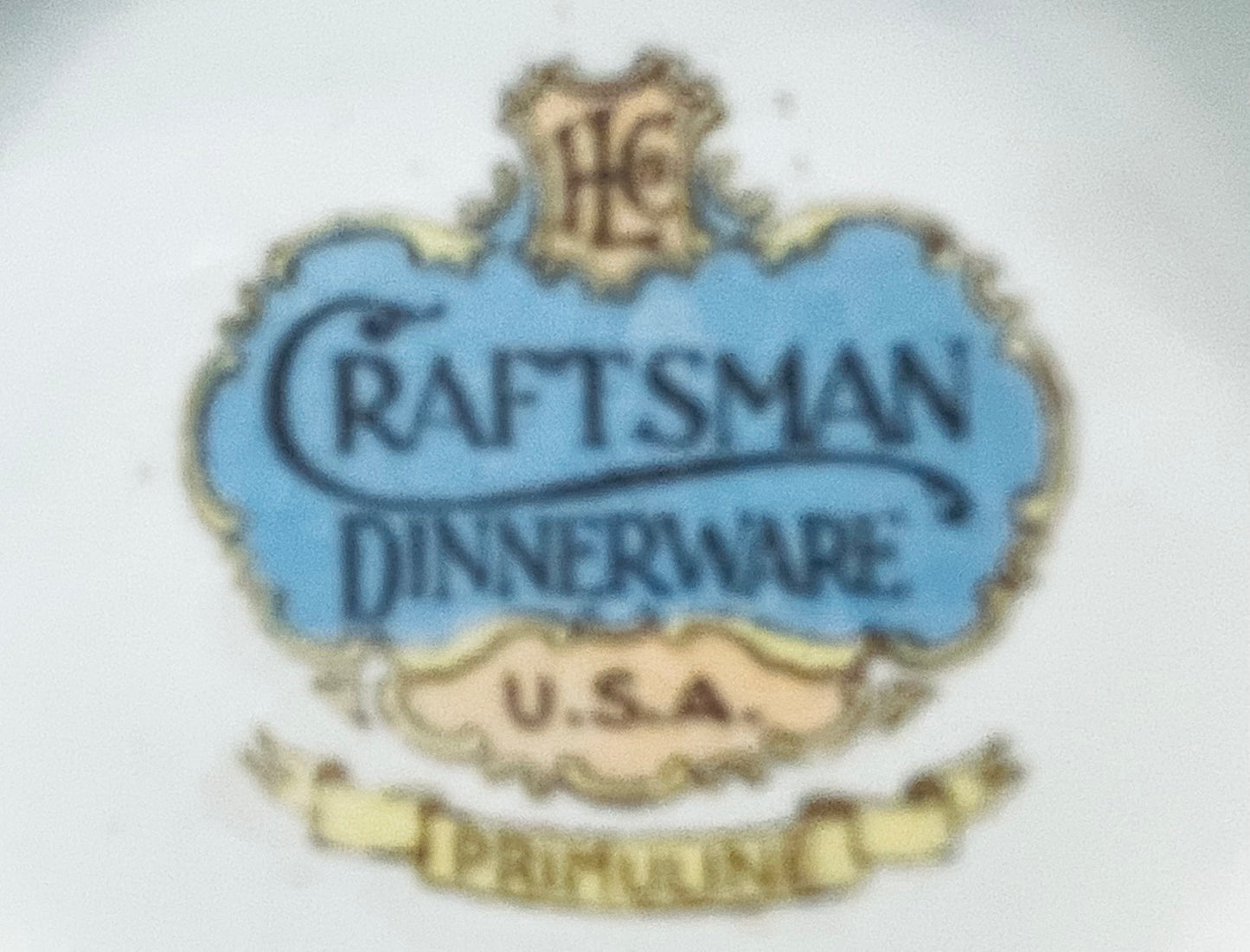 HLC Craftsman Dinnerware USA Primuline Floral Medallions Soup Bowls
