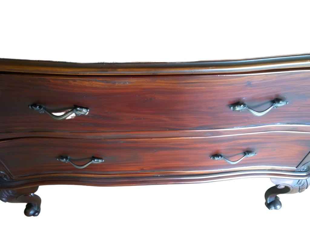 Mahogany Dresser Queen Anne Style Bronze Pulls Double Drawer – Designer  Unique Finds