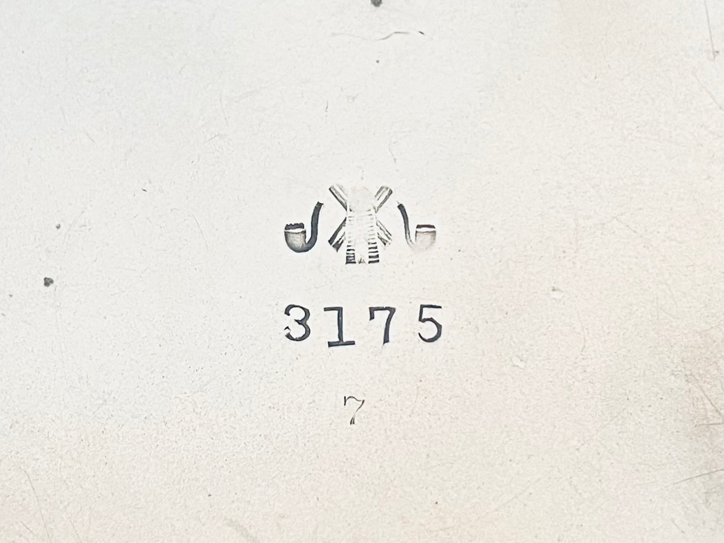 Antique Windmill Dutch Inspired Barbour Silver Teapot Marked Numbered