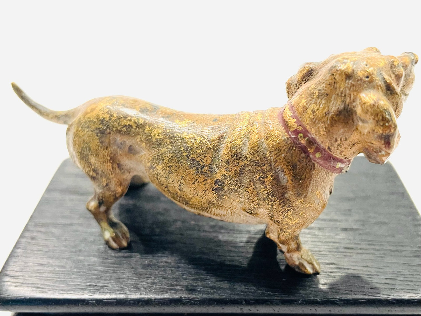 Austrian Bronze Art Nouveau Style Dachshund Dog Figurine