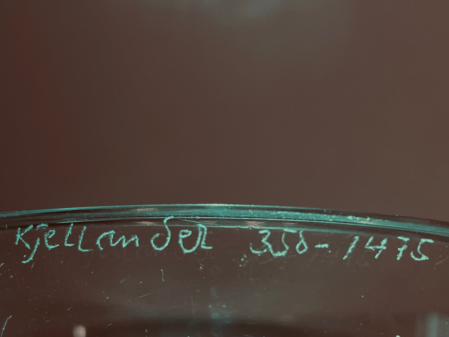 Kjellander Signed Optic Crystal Bowl Nautical Flag Boat