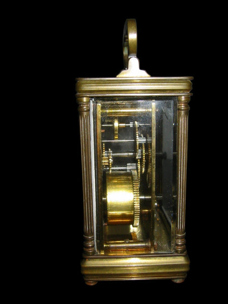 Cambridge France Carriage Winding Clock Brass Case Beveled Glass - Designer Unique Finds 
 - 2