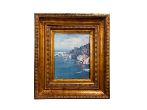 Christensen Seascape Oil Painting Original Gilt Frame  Signed Copyrighted 