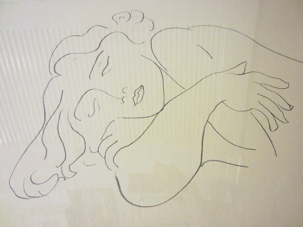 Attributed Matisse Abstract Portrait Print Line Drawing - Designer Unique Finds 
 - 2