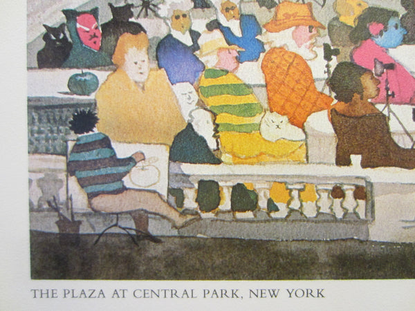 Don Kingman The Plaza At Central Park New York Mid Century Lithograph - Designer Unique Finds 
 - 3