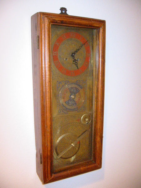 A Sundial Scientific Perpetual Calendar Regulator Winding Italy Wall Clock