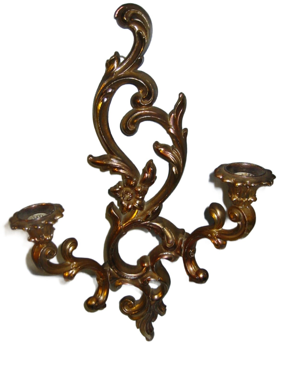 Vintage French Pewter 5 arm candle stick holder candelabra - C'est
