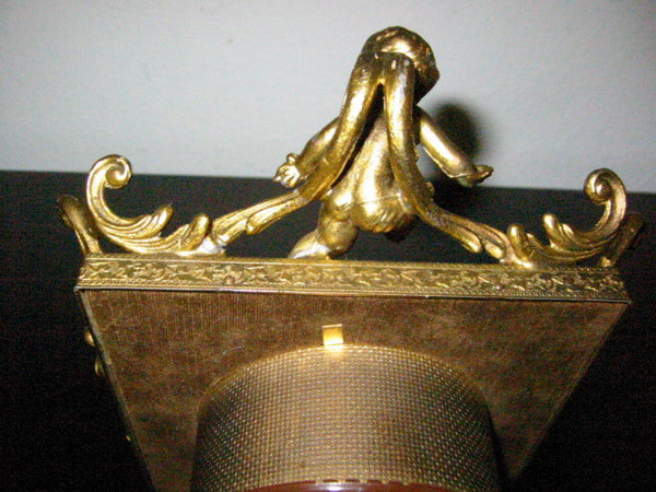Art Deco American Cherub Crest Brass Electric Clock - Designer Unique Finds 
 - 5