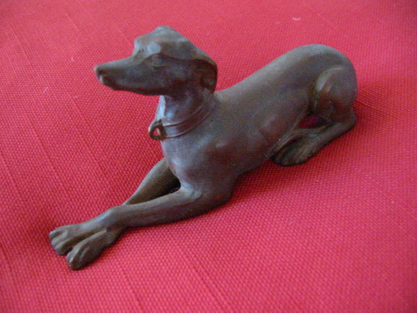 J B Bronze Greyhound Marked Numbered Art Deco Dog - Designer Unique Finds 