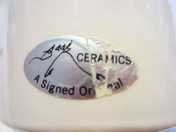 Baatz Ceramics A Signed Original Abstract Hand Painted Figurative Vase