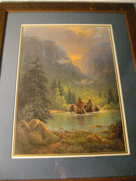 Gerald Harvey Jones Among The Silence Of Canyon Echoes Double Signed Numbered Lithograph