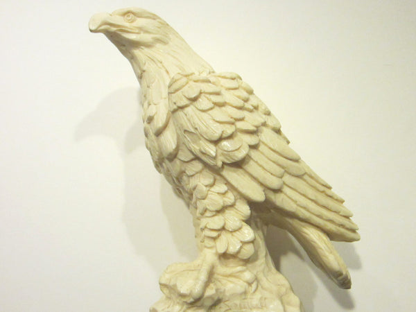 A Santini White Eagle Signed Sculpture Made In Italy