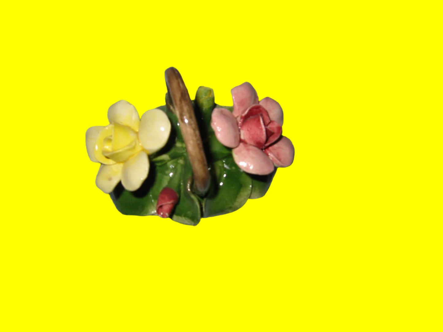 Nuova Capo Di Monte Italian Miniature Flower Basket