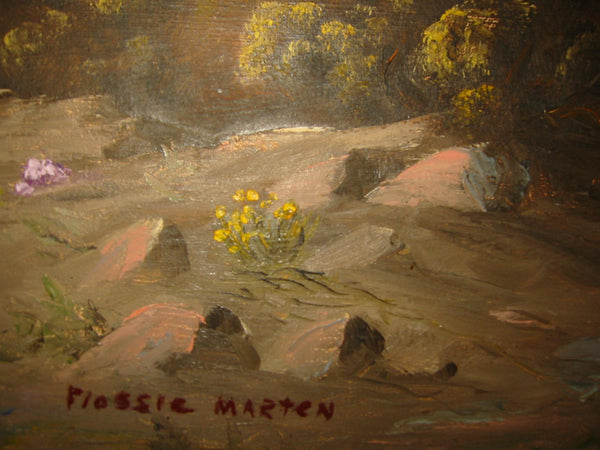 Flossie Marten Impressionist Desert Landscape Signed Oil on Canvas - Designer Unique Finds 
 - 5