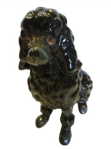 Black Ceramic Poodle Figurine Made in Japan - Designer Unique Finds 
 - 1
