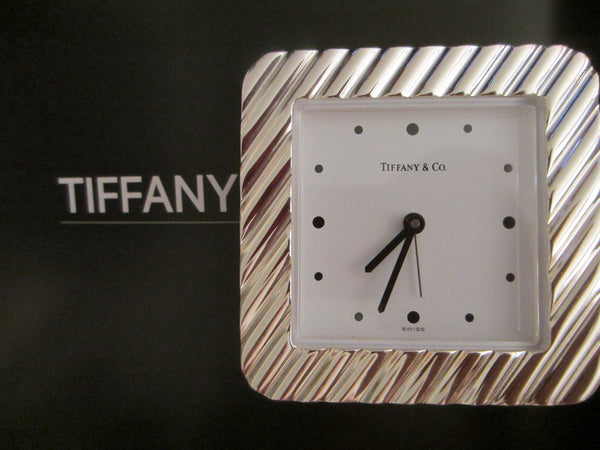 Tiffany Co Swiss Silver Quartz Desk Clock - Designer Unique Finds 
 - 7