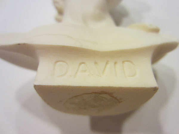 David By A Giannelli Volterra Signed Alabaster Bust Copyrighted - Designer Unique Finds 