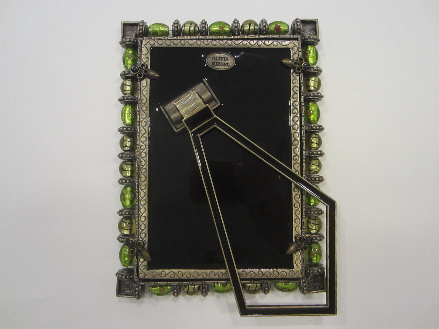 Olivia Riegel Signed Silver Photo Frame Designed Austrian Crystals