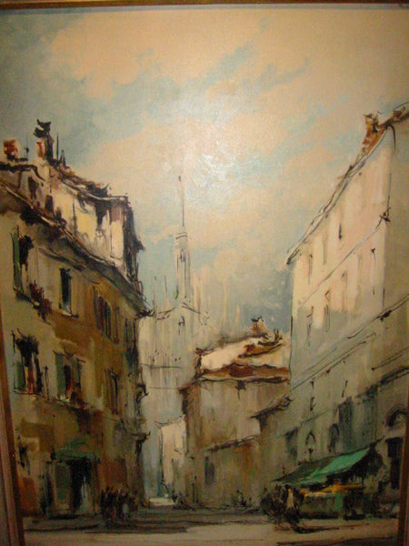 G Frati Italy City View Oil on Canvas Artist Proof - Designer Unique Finds 
 - 1