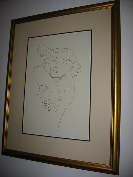 Attributed Matisse Abstract Portrait Print Line Drawing - Designer Unique Finds 
 - 7