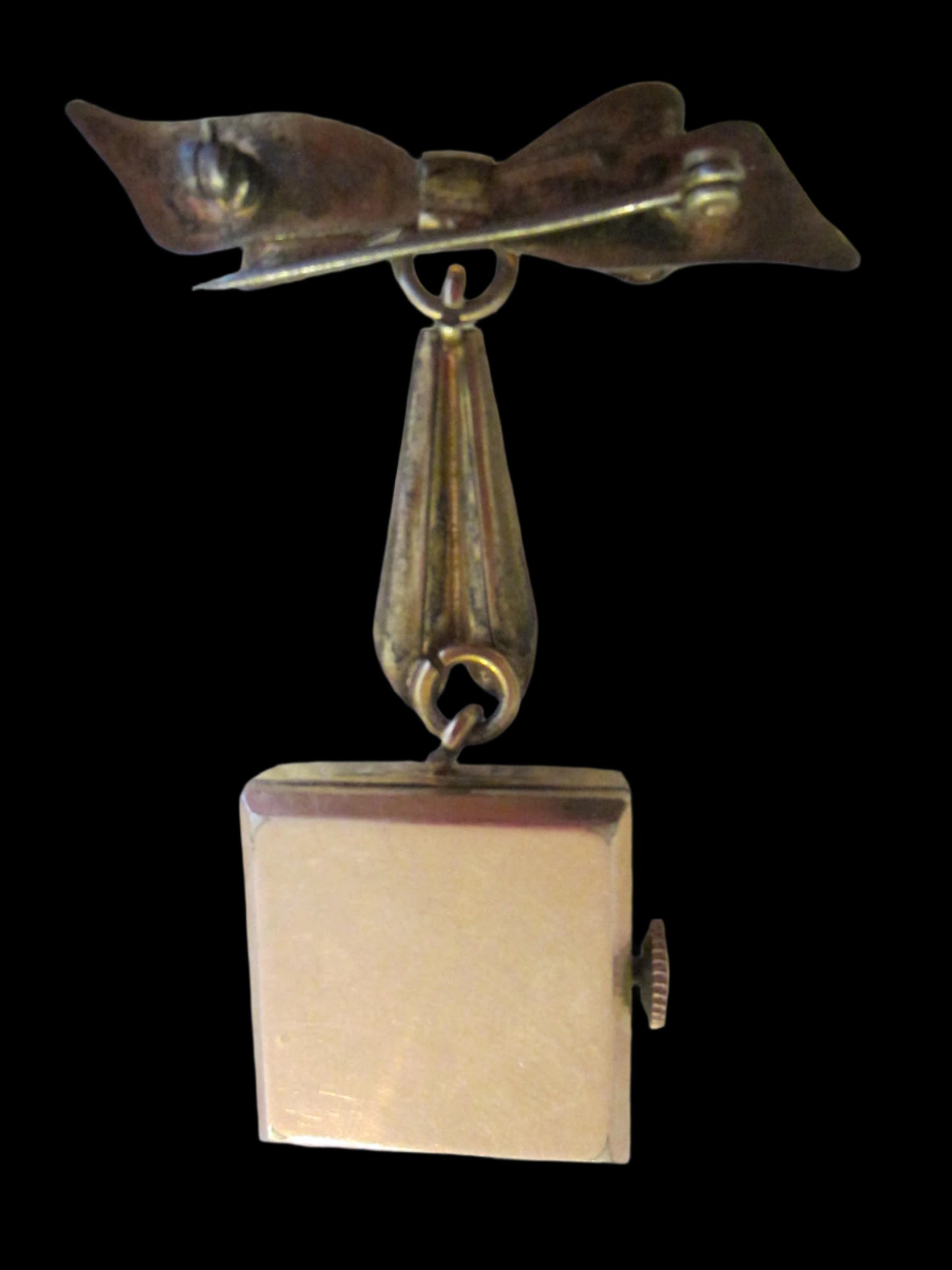 Perfecta Swiss Lapel Watch Brooch Bow Bar Pink Dial Rose Gold - Designer Unique Finds
- 4