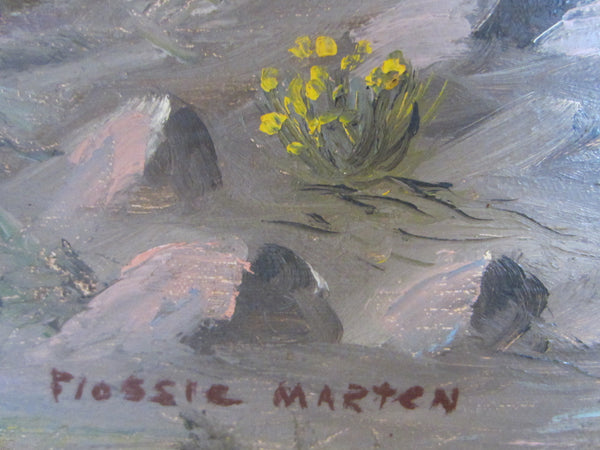 Flossie Marten Impressionist Desert Landscape Signed Oil on Canvas - Designer Unique Finds 
 - 4