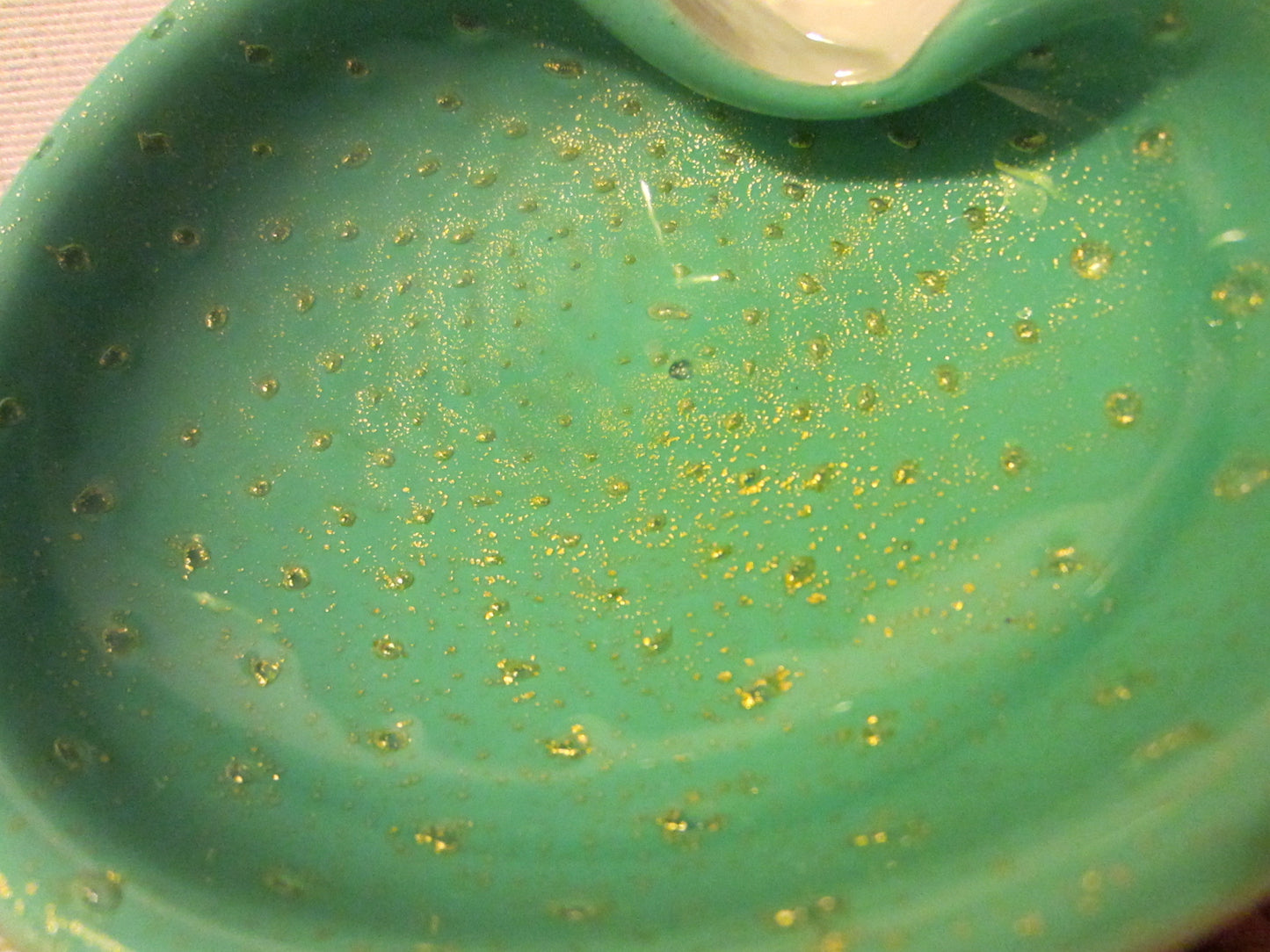 Bullicante Murano Blue Italian Glass Bowl Gold Flecks - Designer Unique Finds
- 5