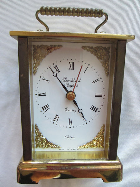 Brass Carriage Clock Breckland England Musical ChimeQuartz - Designer Unique Finds 
 - 3