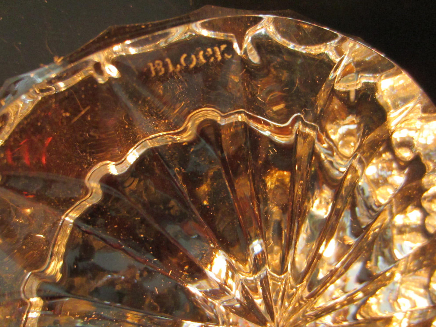 Polish Modern Crystal Candle Holder Marked Block - Designer Unique Finds
