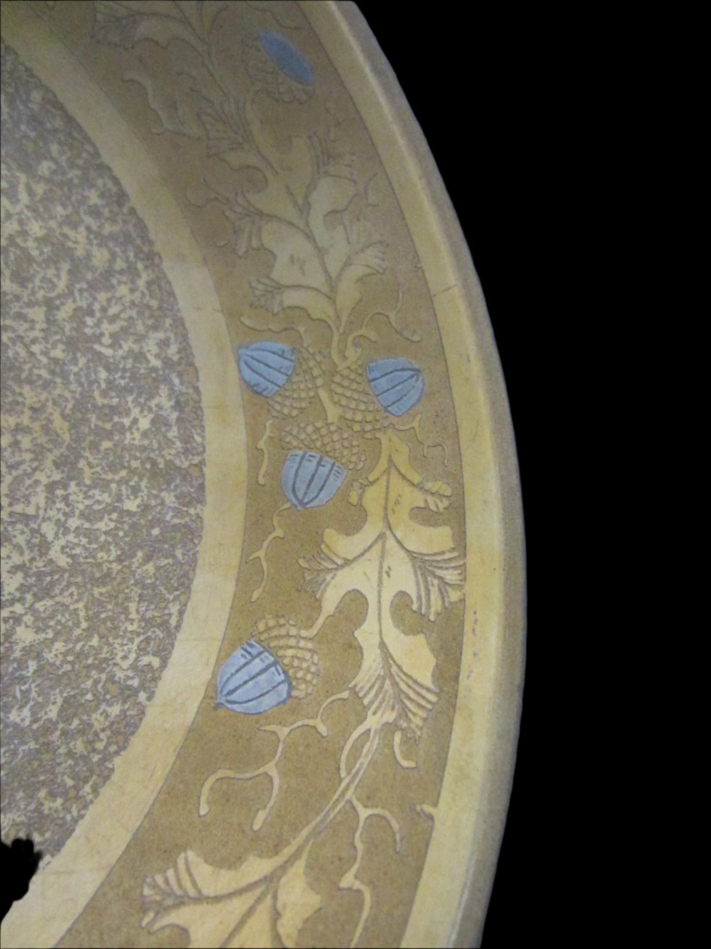 Studios Chicago Gold Overlay Porcelain Bowl Decorated Silver Acorns - Designer Unique Finds
- 7