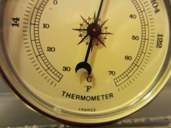 Lucite Millibars France Desktop Barometer Thermometer Hygrometer - Designer Unique Finds 
 - 3