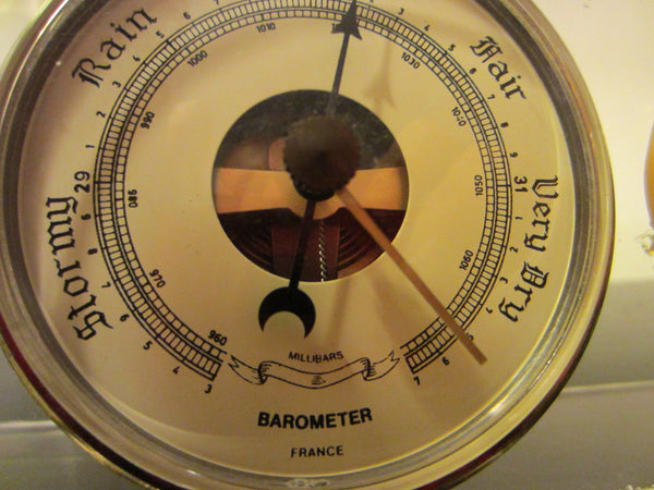 Lucite Millibars France Desktop Barometer Thermometer Hygrometer - Designer Unique Finds 
 - 4