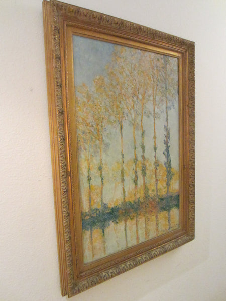 Claude Monet Impressionist Landscape Trees Repligraph Print - Designer Unique Finds 