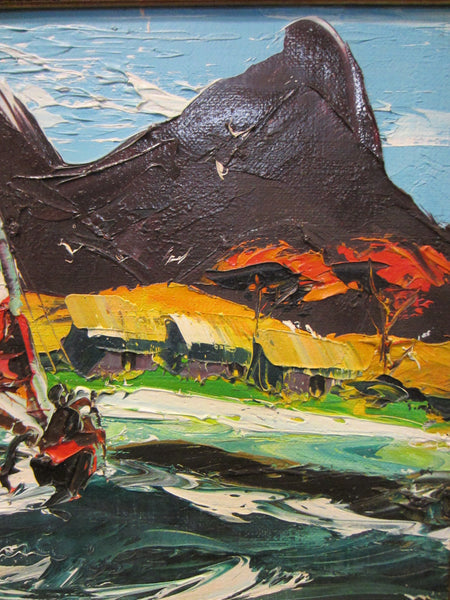 Paul Blain Henrie California Seascape Mid Century Oil on Canvas - Designer Unique Finds 
 - 9