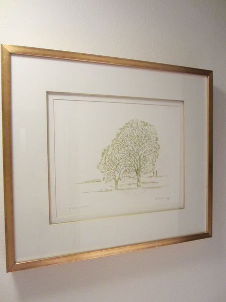 Anita Klebanoff Winter Trees II Contemporary Drawing Art - Designer Unique Finds 
 - 2