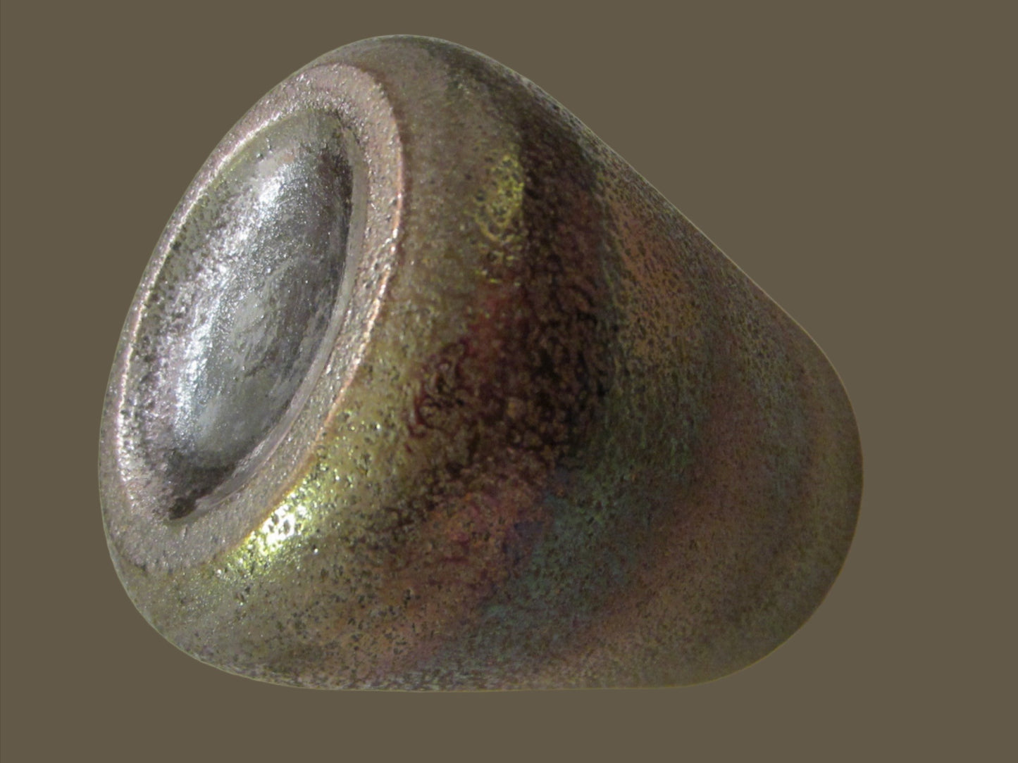 Iridescent Textured Glass Vase Gold Inclusion - Designer Unique Finds