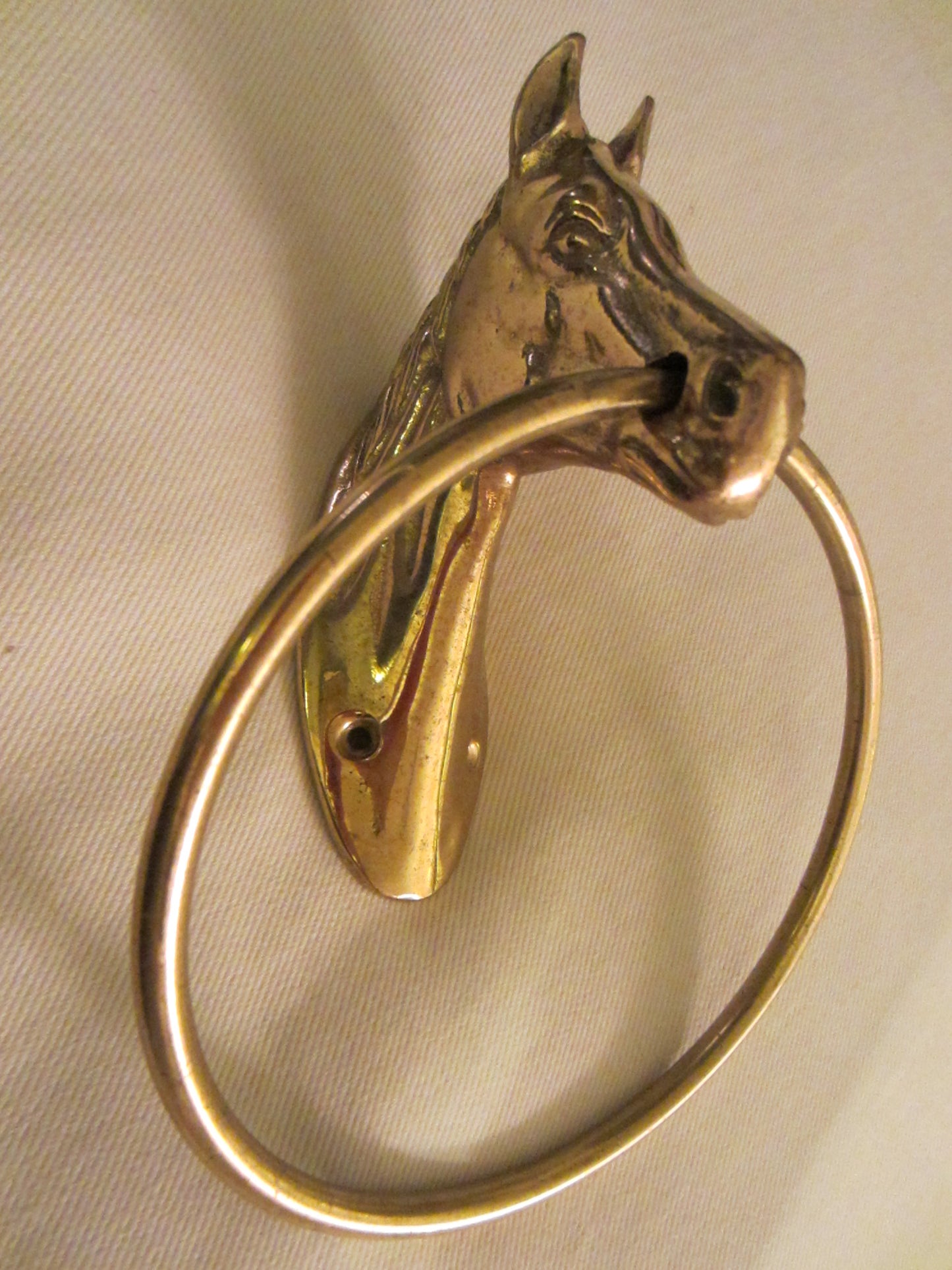 Modern Brass Rack With Head of A Horse Towel Rack - Designer Unique Finds
