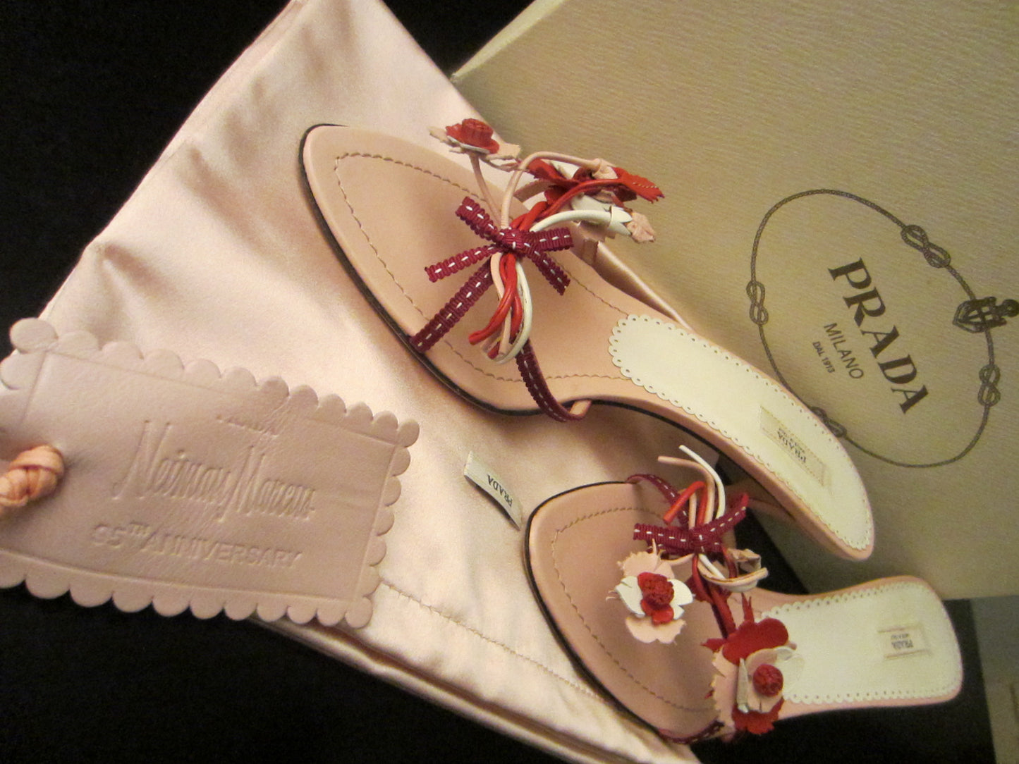 Prada Milan Pink Sandals Nieman Marcus 95th Anniversary Exclusive