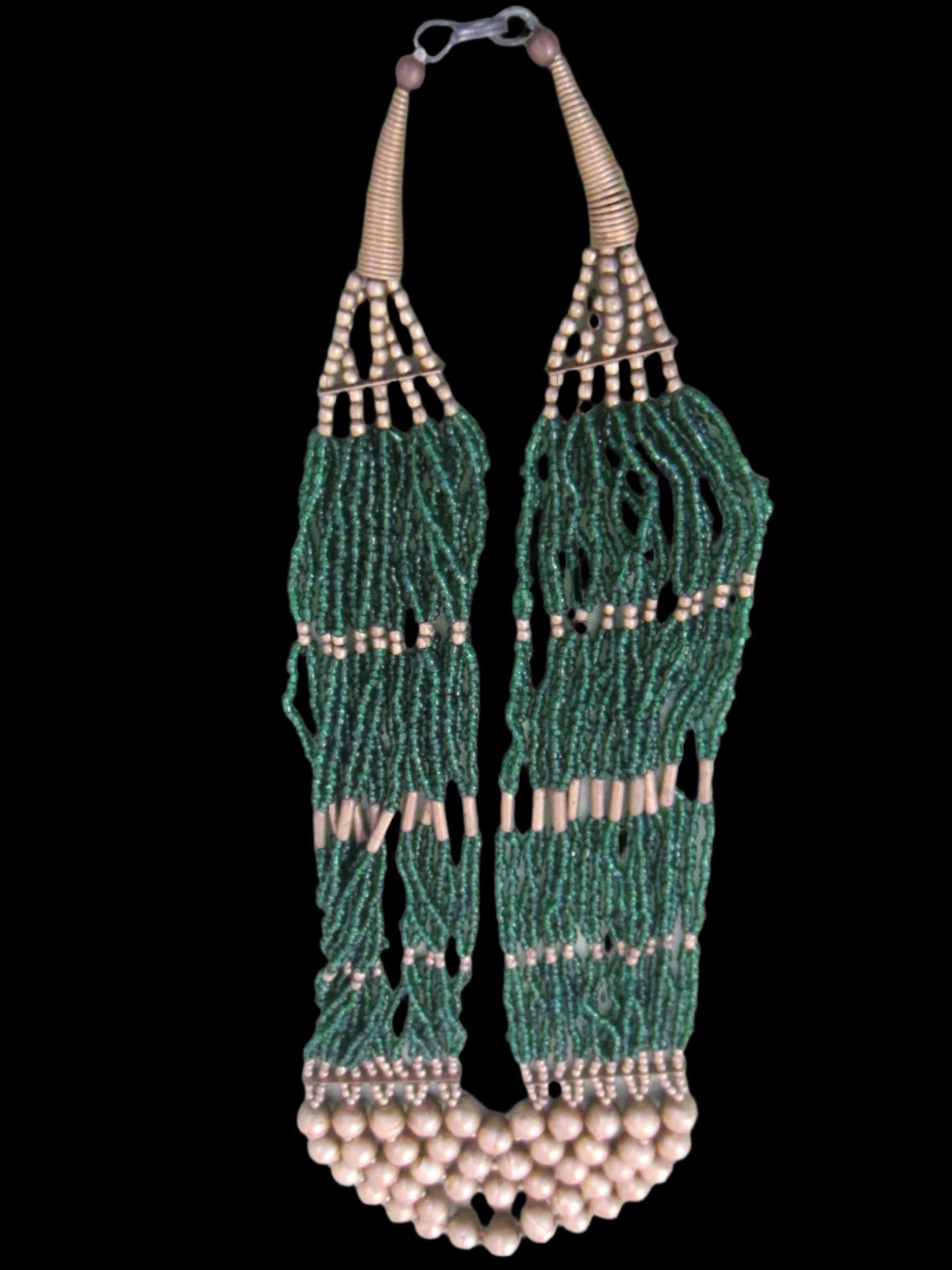 Folk Art Tribal Microbeads Multi Strands Necklace