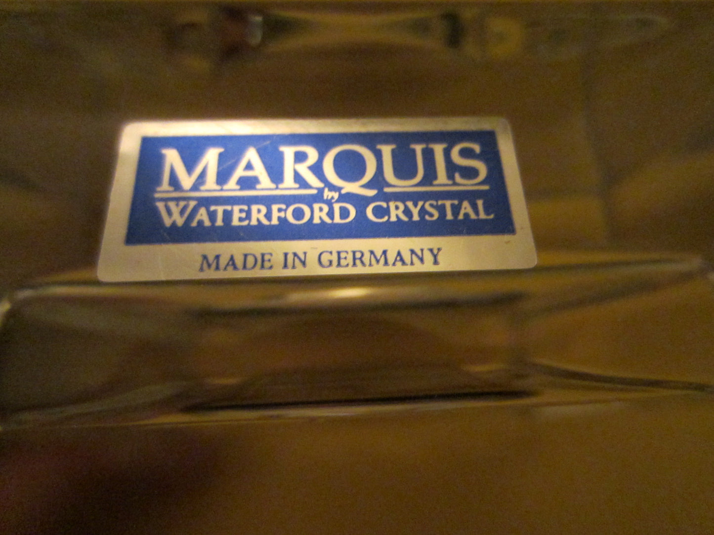 Marquise Waterford Crystal Germany Desk Clock Floral Design - Designer Unique Finds