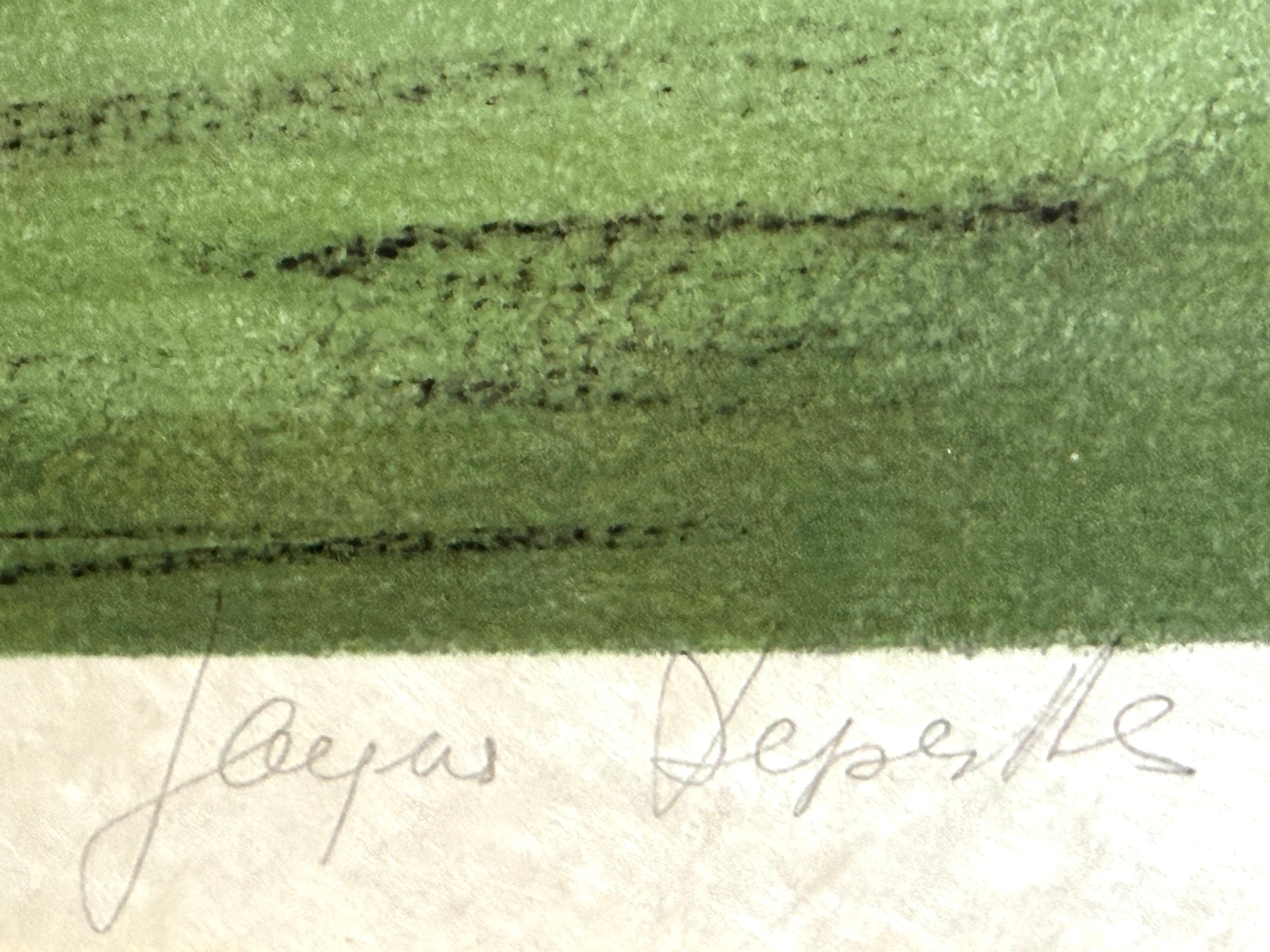 Jacques Deperthes Impressionist Pencil Signed Gouache – Designer