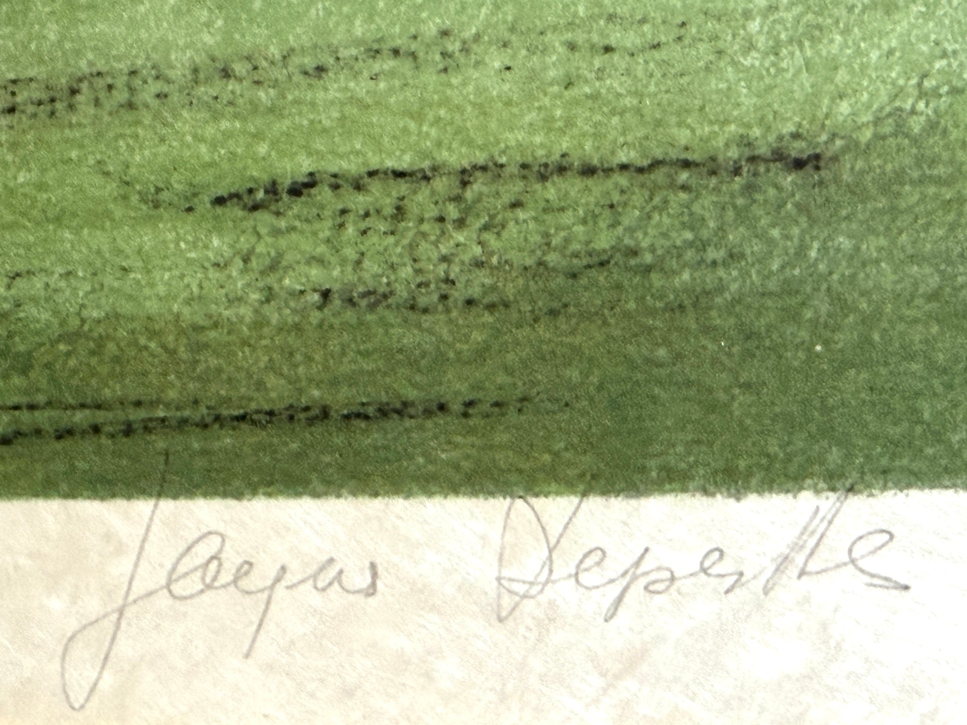 Jacques Deperthes Impressionist Pencil Signed Gouache