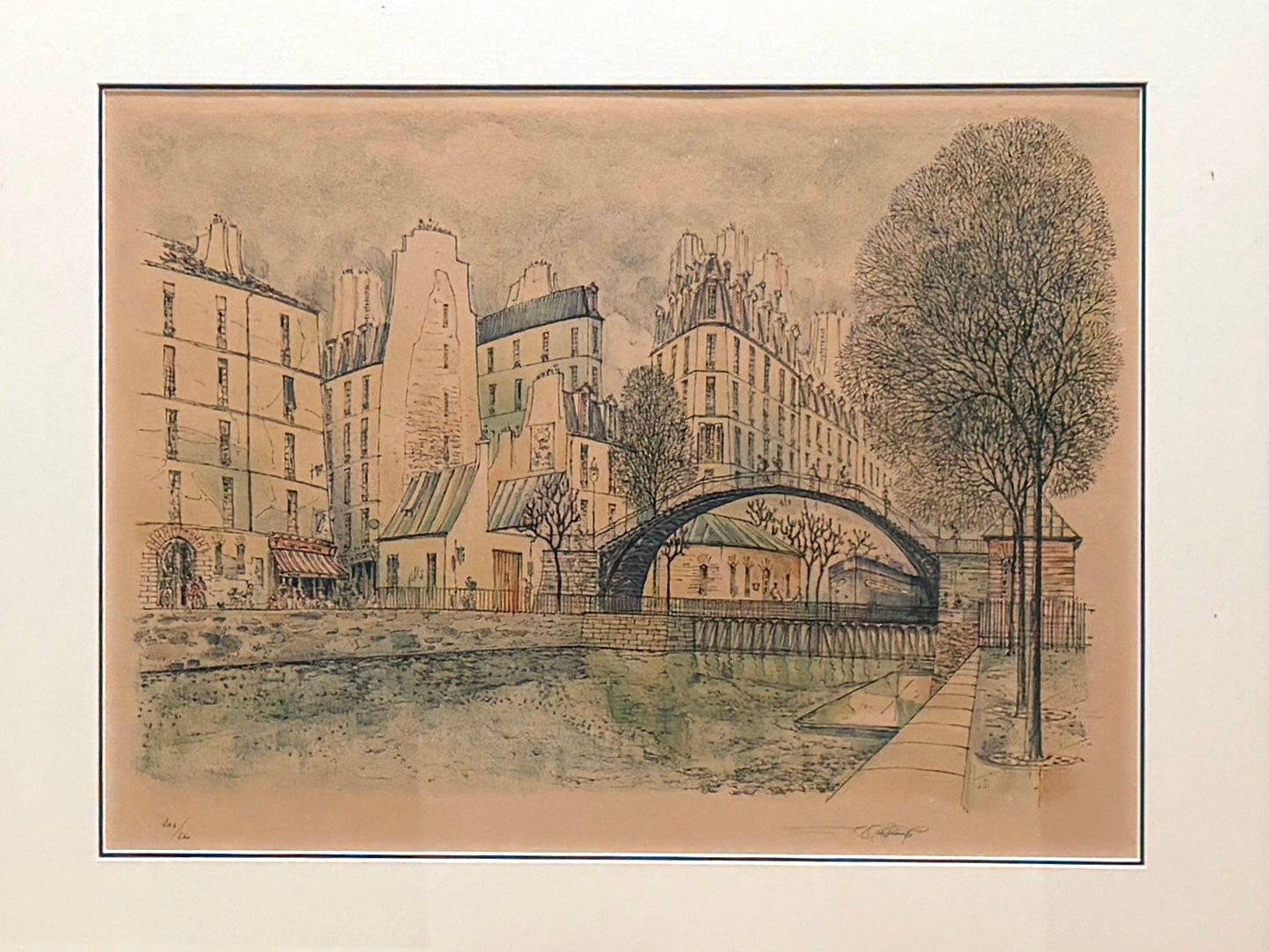 Rolf Rafflewski Paris La Pointe De ile San Louis Signed Lithograph
