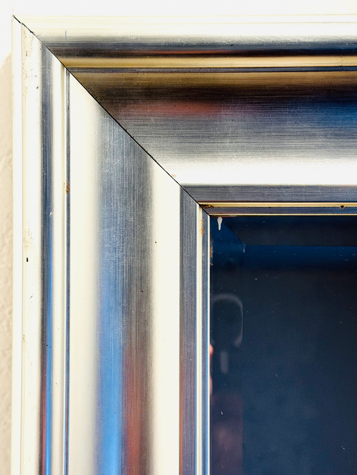 Studio Craft Modern Silver Beveled Mirror