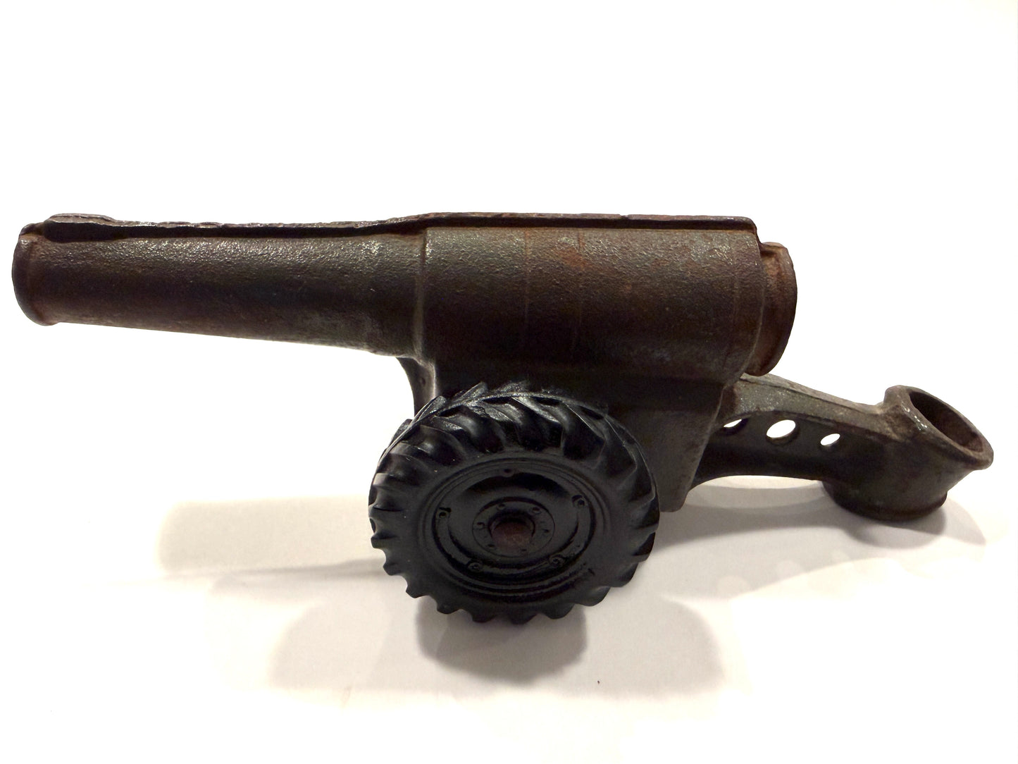 Cast Iron Vintage Cannon Decorated Rubber Tires 