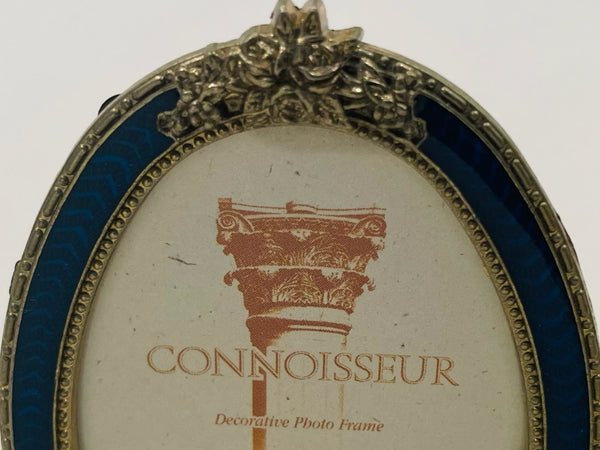 Connoisseur Decorative Guilloche Bronze Oval Photo Frame